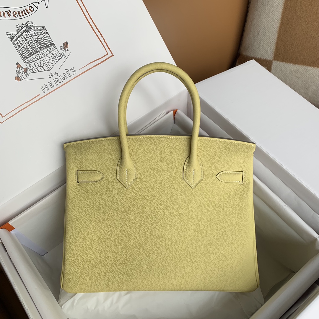 Hermes Birkin 30CM Togo Leather Handbag Jaune Poussin